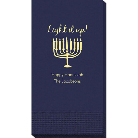 Light It Up Menorah Guest Towels